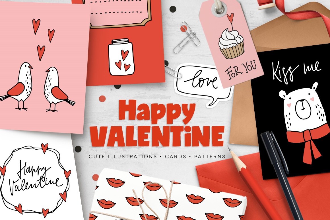 Happy Valentine Graphic Set - The Spring Romance Bundle 