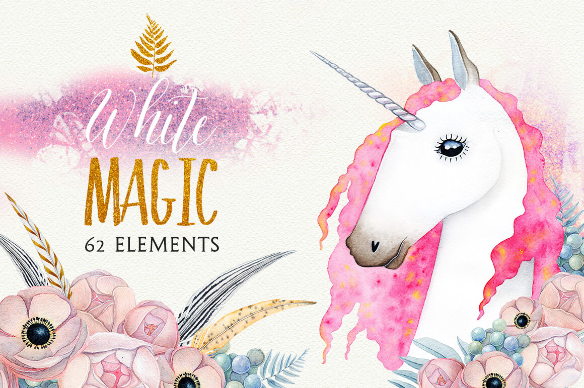 WHITE MAGIC watercolor set 1