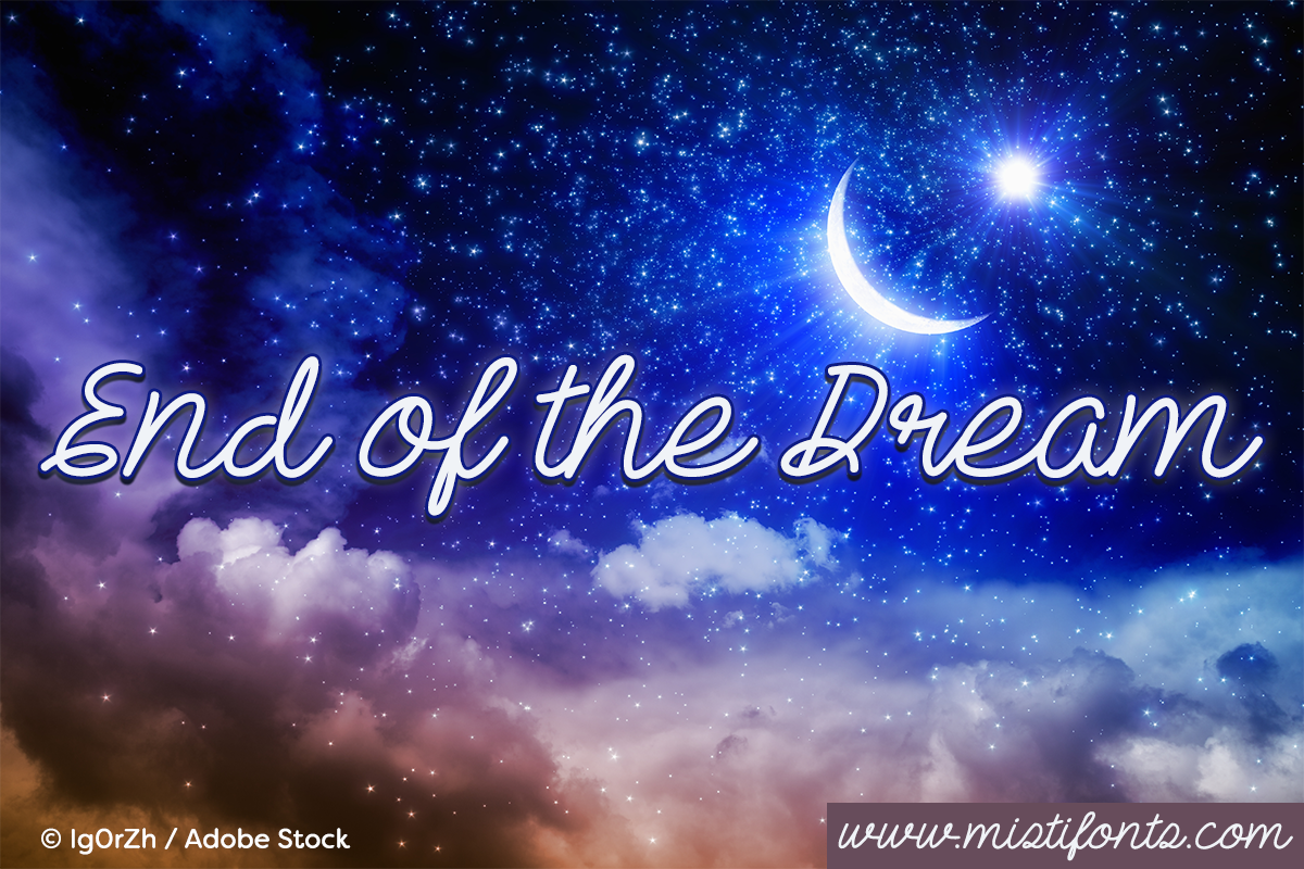 misti fonts end of the dream