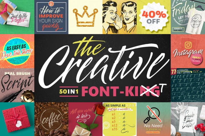 50 in 1 - The Creative Font (BlessedPrint)
