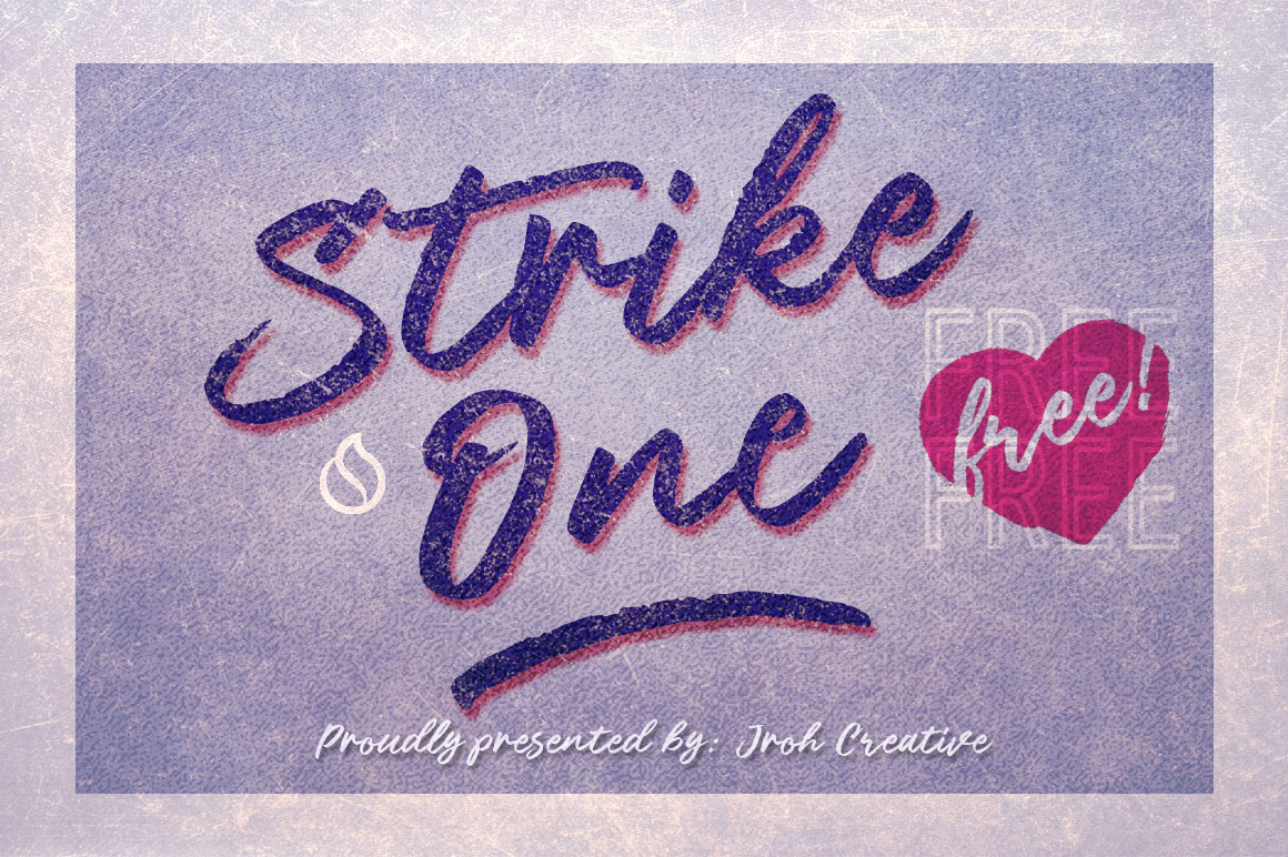 Explore Our Collection of Free Fonts - Strike One font on TheHungryJPEG