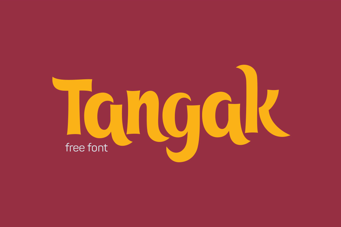 Explore Our Collection of Free Fonts - Tangak font on TheHungryJPEG