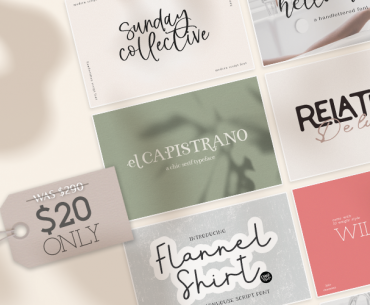 28 New Classy Font Styles in The Trendy Font Bundle