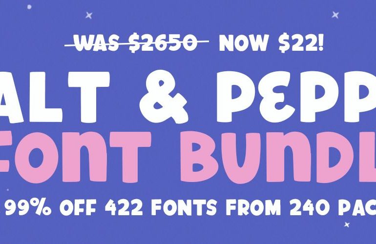 99% Discounts For “The Salt & Pepper Font Bundle”. Grab it Now Before It’s Too Late!