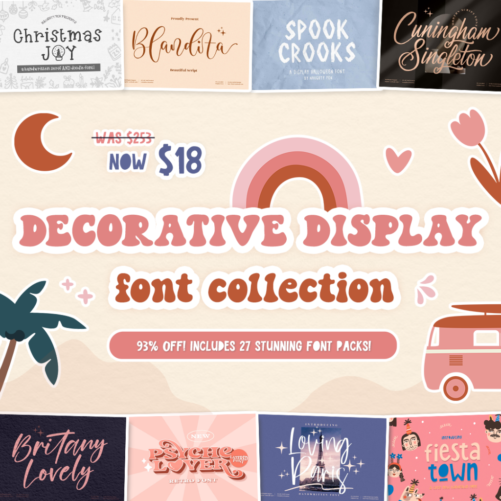 41 Unique Display Fonts In Decorative Display Font Collection