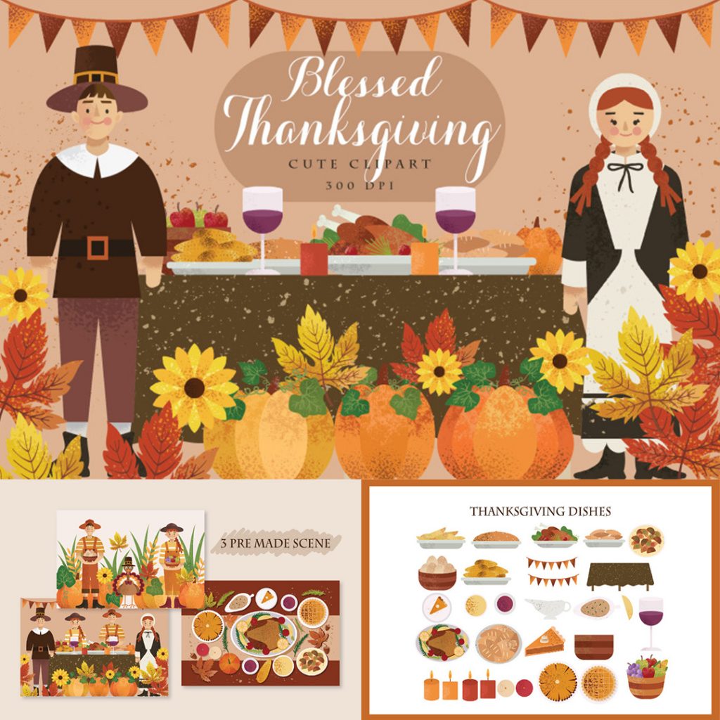 30 Packs Of Thanksgiving Graphics For A Wonderful Thanksgiving