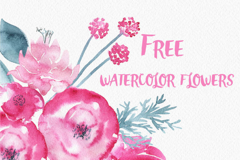 FREE: 9 Packs Of Elegant Watercolor Flowers and Other Elements