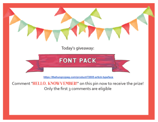 Join Our Hello Knowvember! Giveaway On Pinterest For Awesome Surprises