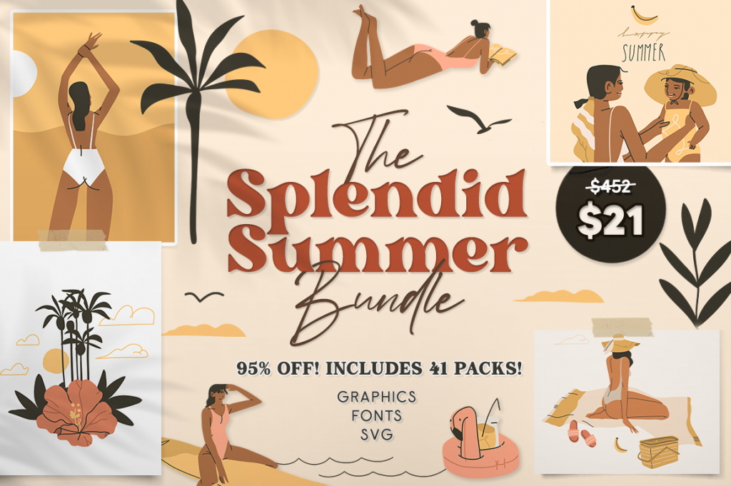 Summer Special: Enjoy 20% Discount for TheHungryJPEG Bundles!