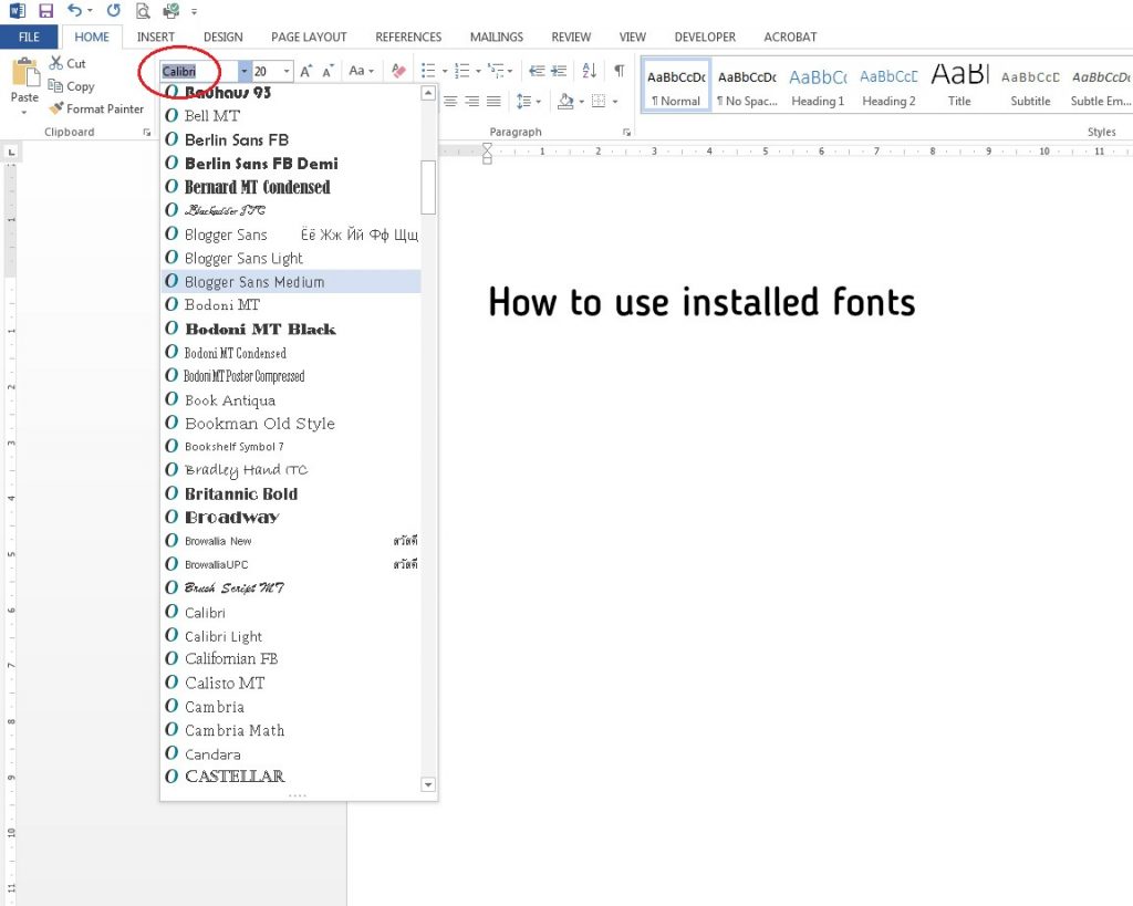 FONTS: How to Use Them in Word